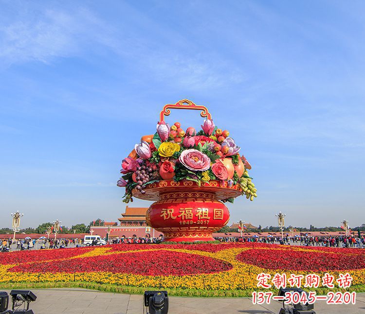 郴州大型不锈钢花篮雕塑，艺术缔造美好景观