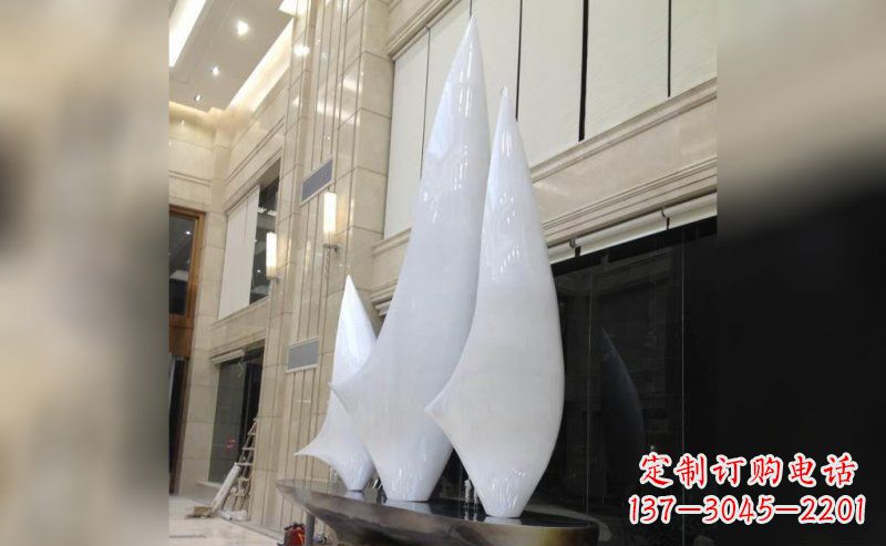 郴州广场帆船不锈钢雕塑