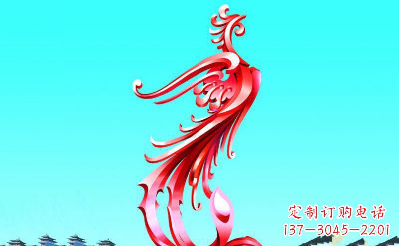 郴州广场凤凰不锈钢雕塑