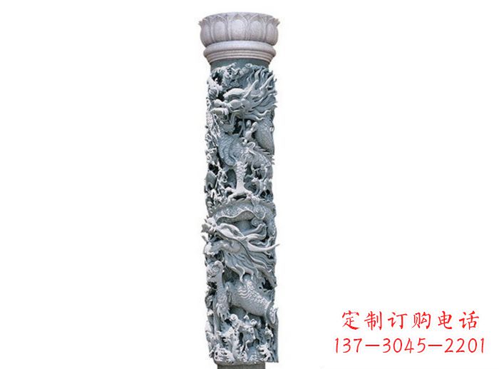 郴州中国风龙柱石雕：传承传统文化