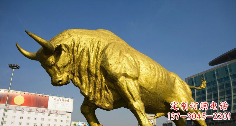 郴州广场牛动物铜雕