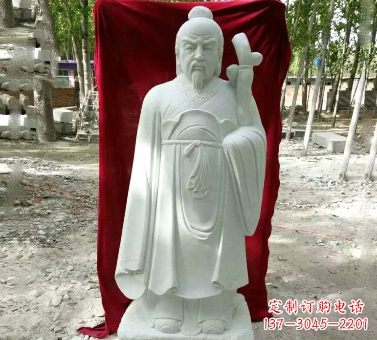 郴州汉白玉古代名医华佗雕塑