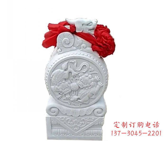 郴州中领雕塑的精美玉石门墩雕塑是一个经过精心…