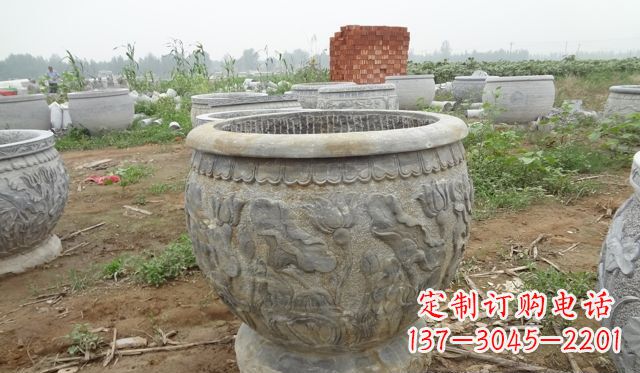 郴州荷花花盆公园景观石浮雕