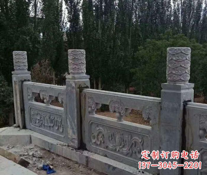 郴州定制石质护城河栏板雕塑