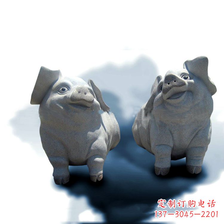 郴州花岗岩动物雕塑-可爱的福猪