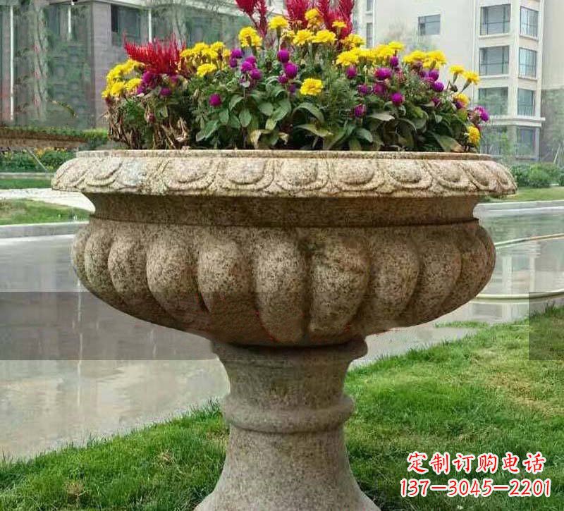 郴州花岗岩小区花盆石雕
