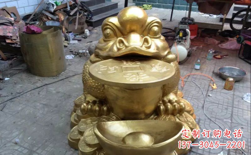 郴州铜质金蟾招财动物雕塑