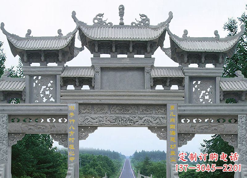 郴州追求完美的金昌石雕牌坊雕塑