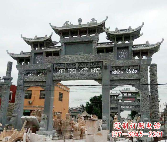郴州石雕牌坊,精致雕塑让你完美点缀