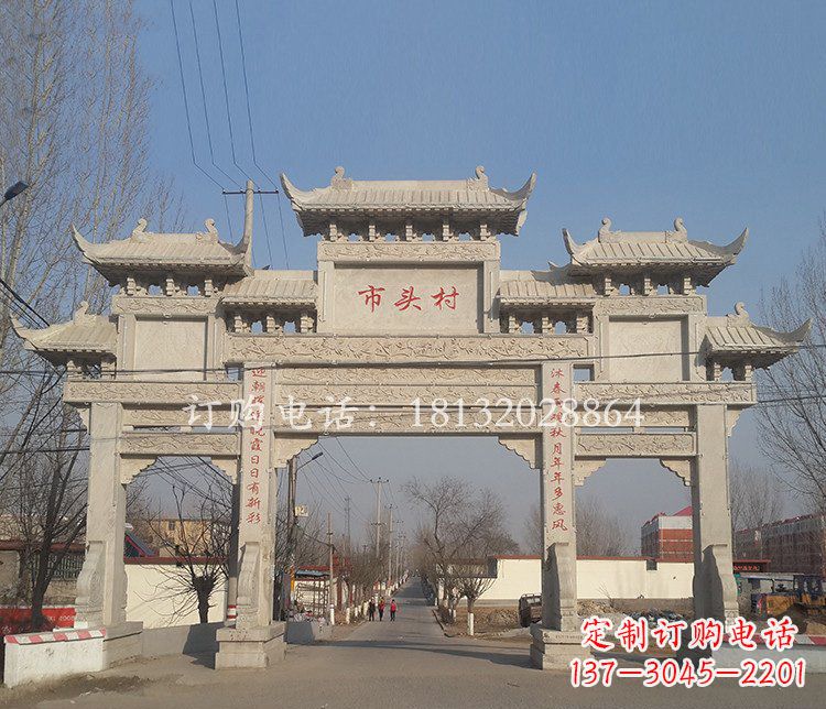 郴州景区三门七楼石雕牌坊——精美绝伦的牌坊雕塑