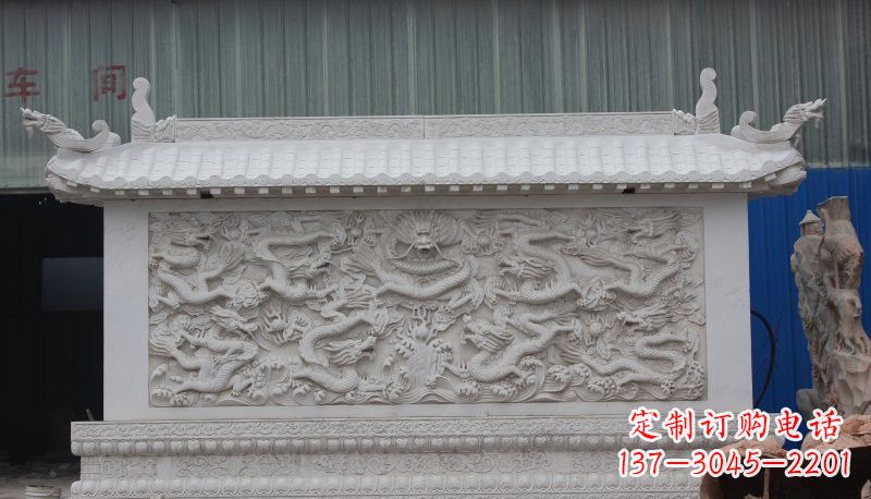 郴州九龙壁石雕塑——让礼堂充满豪华气息