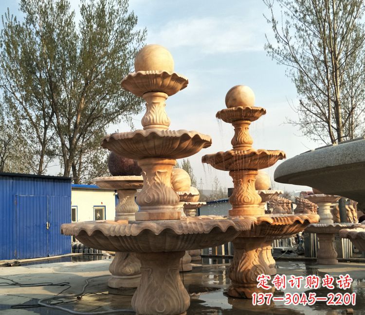 郴州古典九龙喷泉雕塑,可观赏九龙戏珠石