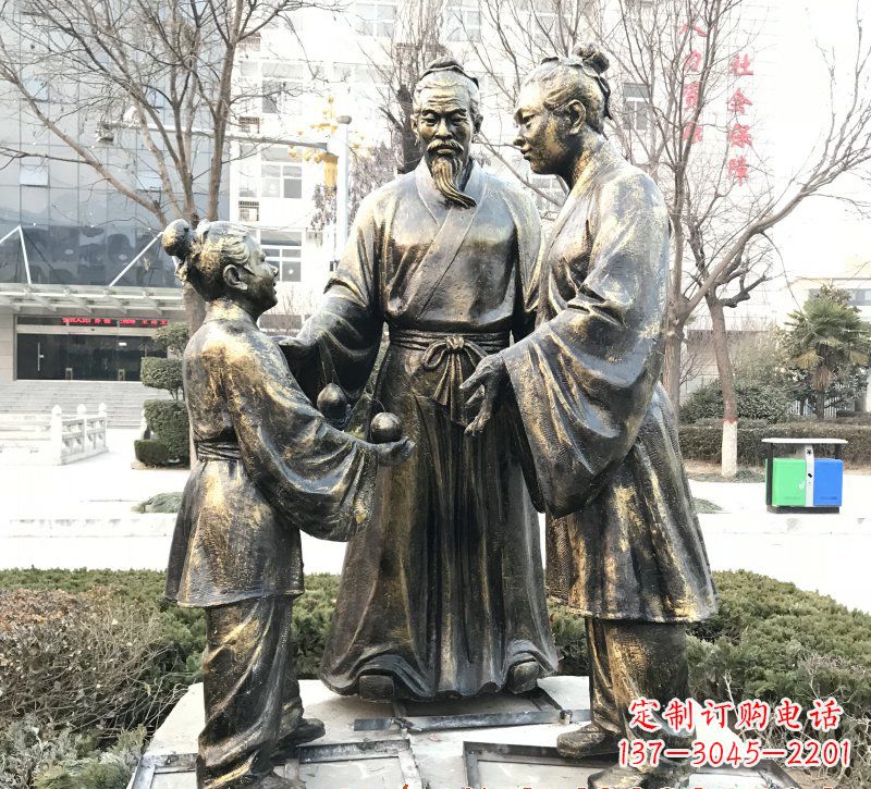 郴州高端孔融让梨人物铜雕