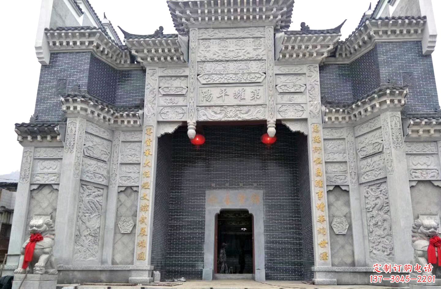 郴州陵园石雕牌坊|精湛的雕塑工艺