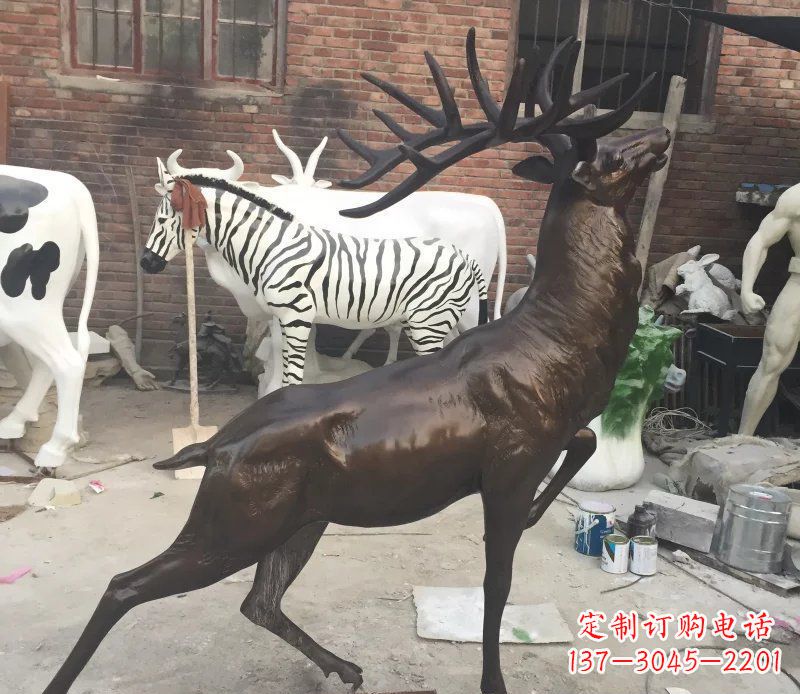 郴州羚羊公园动物铜雕