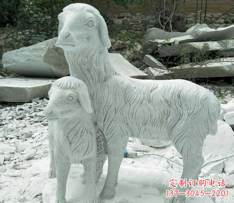 郴州羚羊石雕公园动物摆件