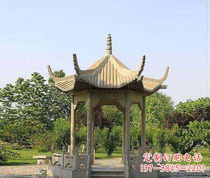 郴州六角凉亭雕塑:精致而经典