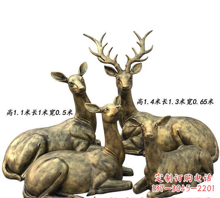郴州鹿群铜雕