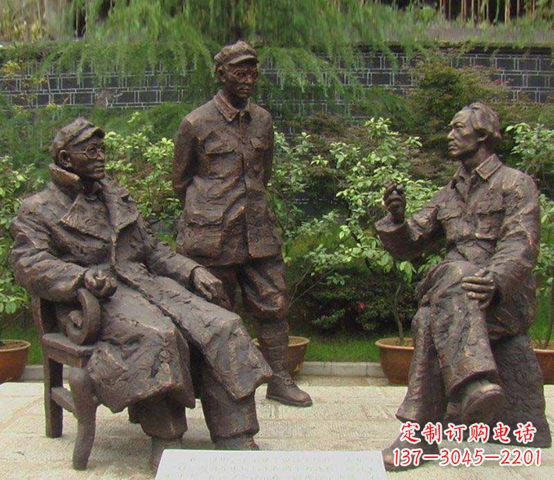 郴州毛泽东刘伯承伟人铜雕