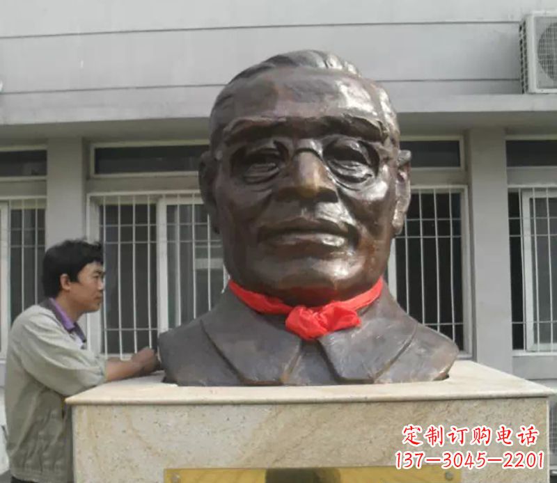 郴州茅以升校园名人头像铜雕