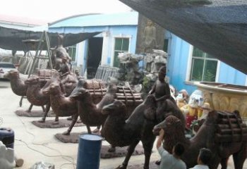 郴州骆驼公园动物铜雕魅力无限