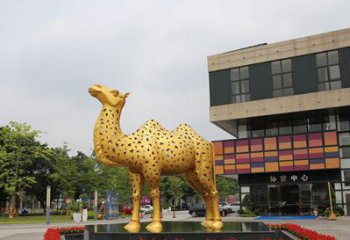 郴州闪亮可爱的不锈钢骆驼雕塑
