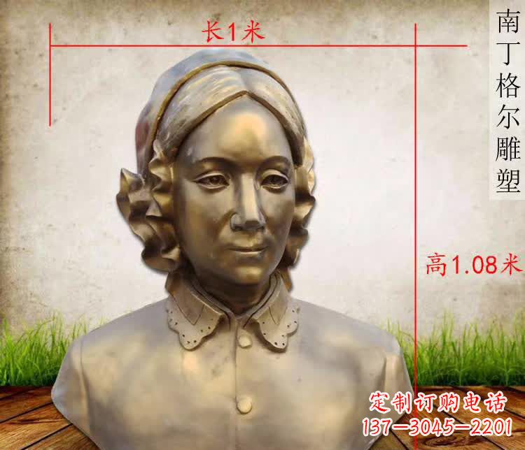 郴州精雕细琢，南丁格尔胸像铜雕塑
