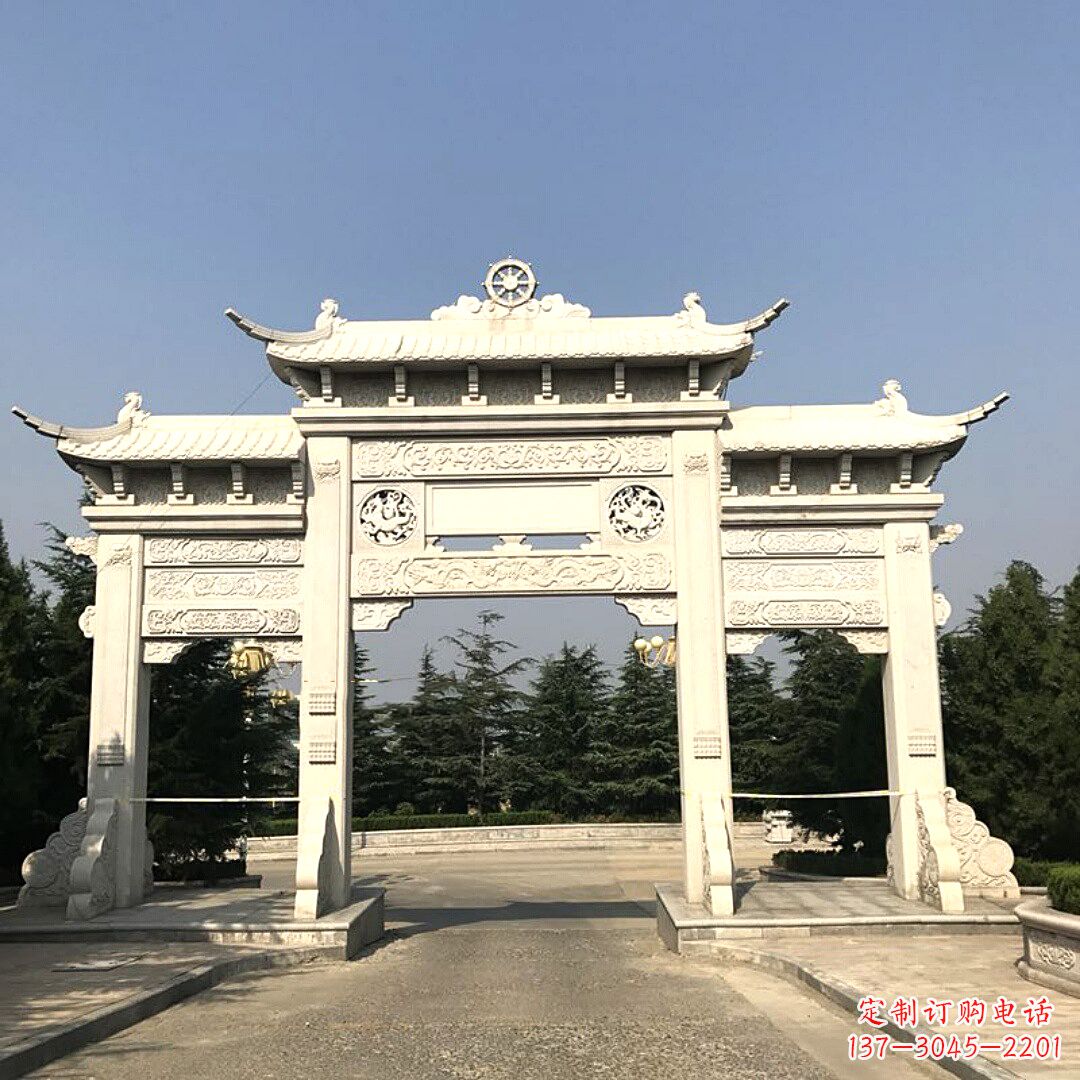 郴州精致牌坊柱座石雕服务,古色古香装点璀璨文化