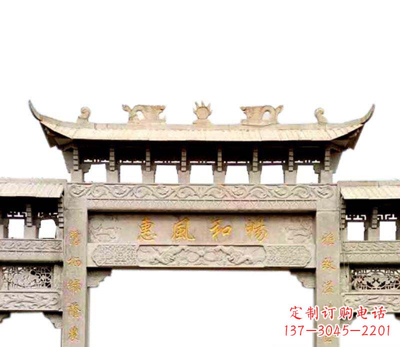 郴州牌坊石雕–传承传统文化,给空间增色彩