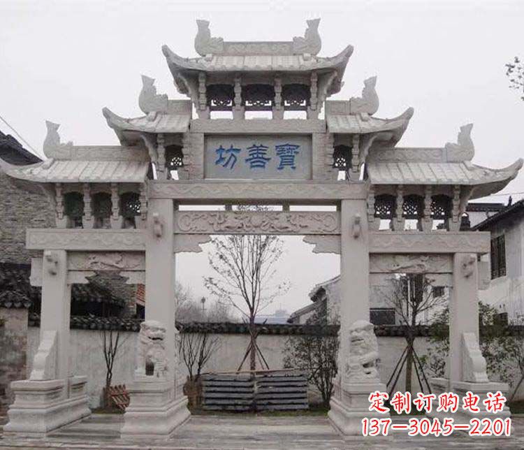 郴州领雕塑:精美石牌坊石雕艺术品