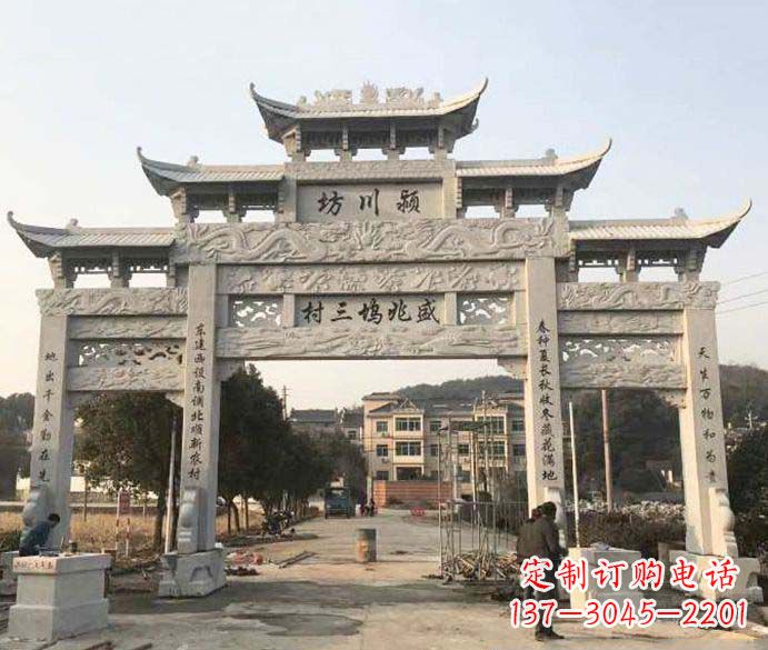 郴州特色大理石牌坊雕塑