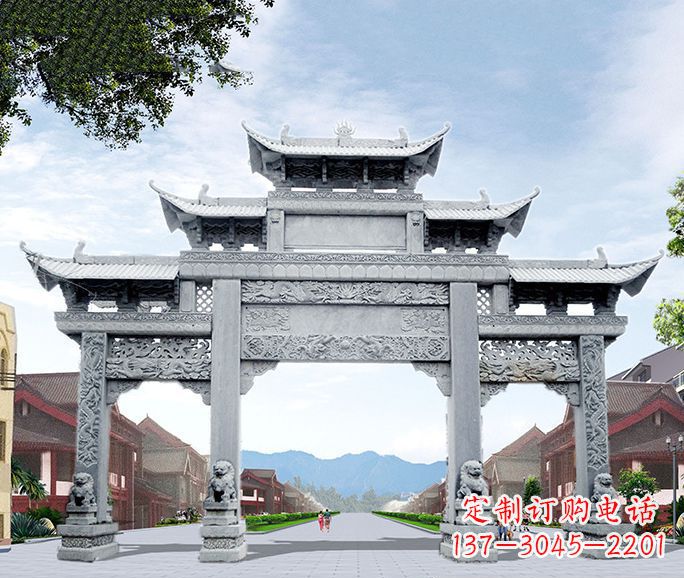 郴州高品质牌坊石雕,为您量身定制
