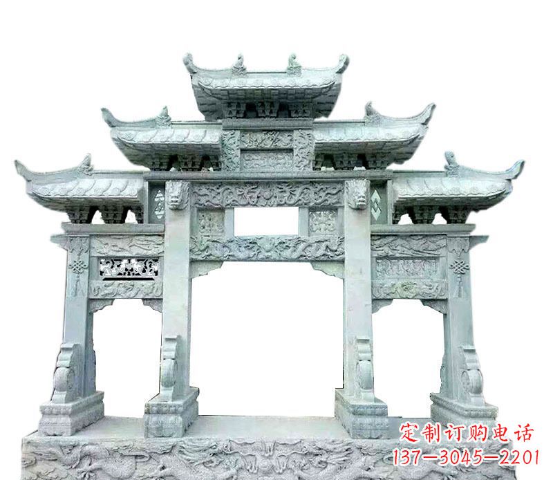 郴州中领雕塑仿古牌坊石雕定制