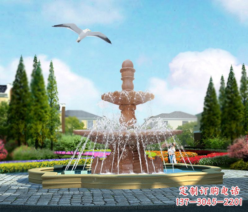 郴州石雕流水招财喷泉雕塑,让你迎接财运来临
