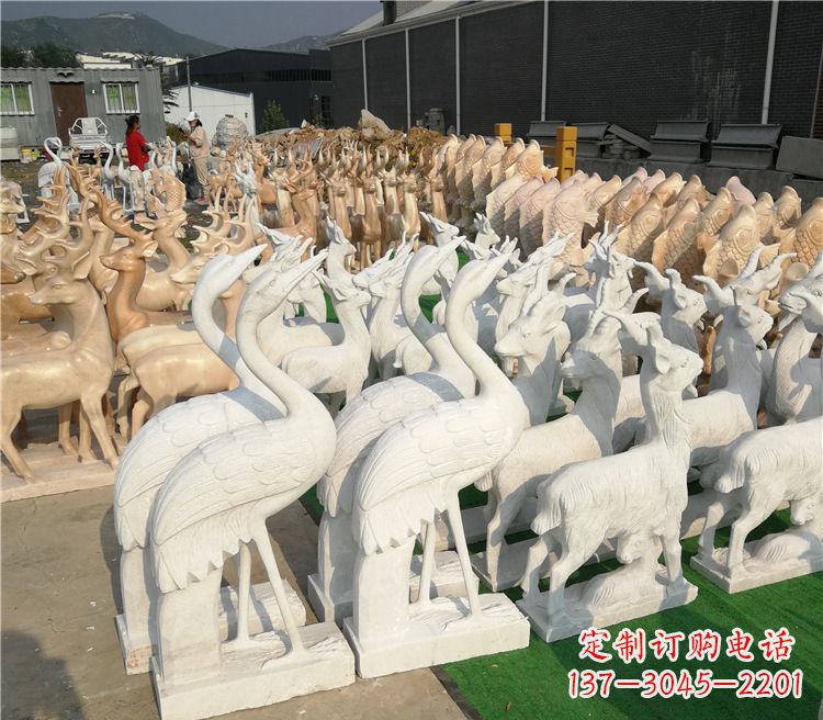 郴州石雕仙鹤雕塑