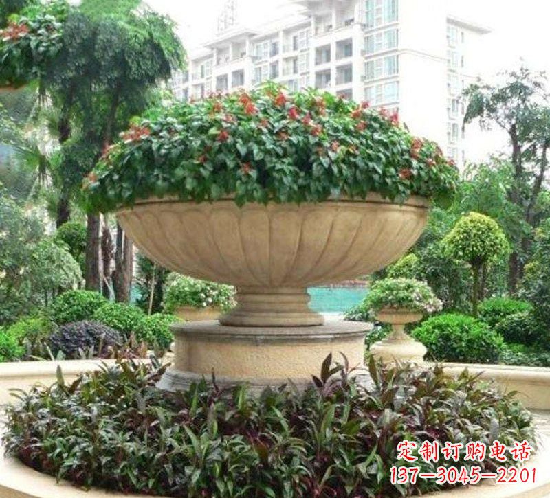 郴州石雕小区花盆
