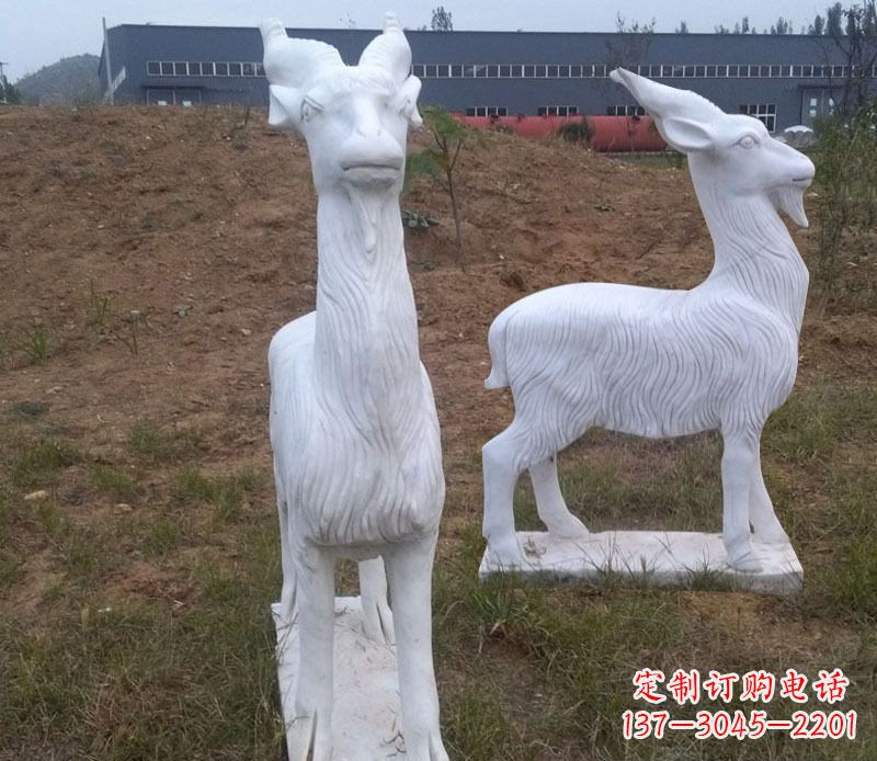 郴州石雕羊动物雕塑