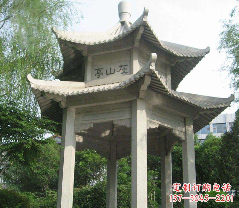 郴州双层石凉亭石雕