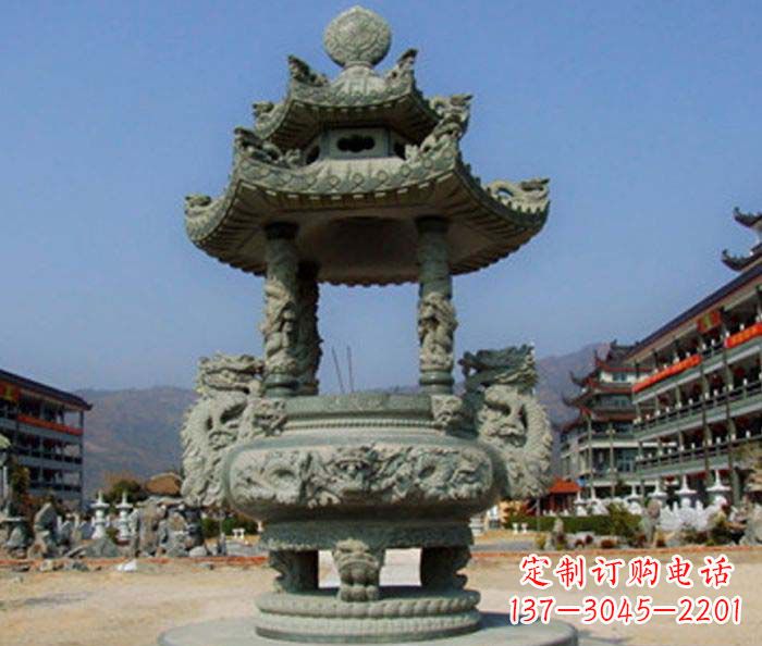 郴州寺庙景观仿古石香炉
