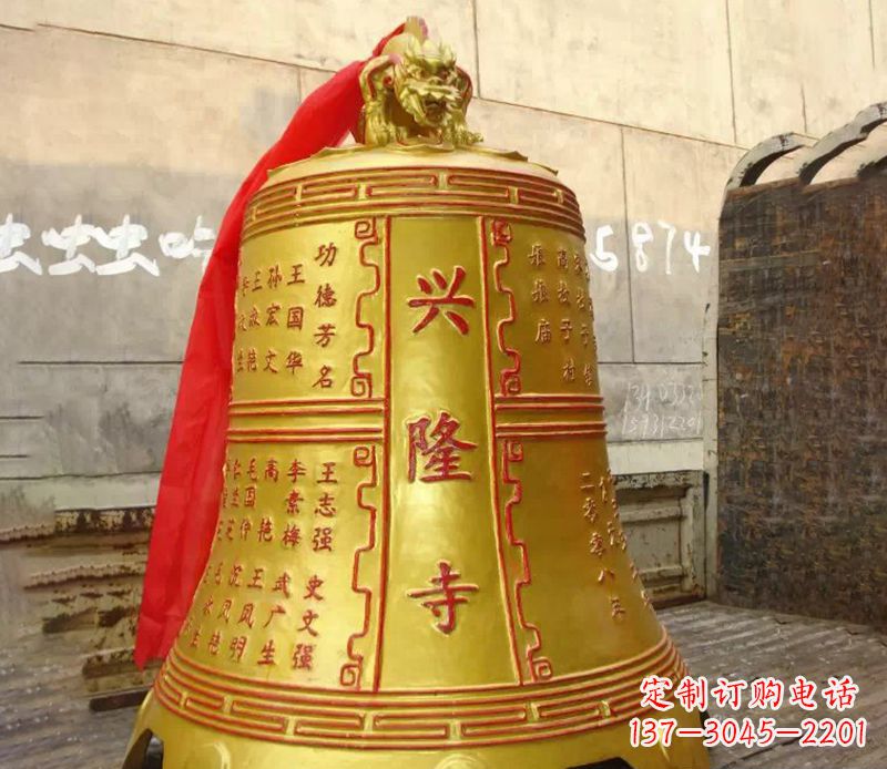郴州寺庙景观铜钟雕塑