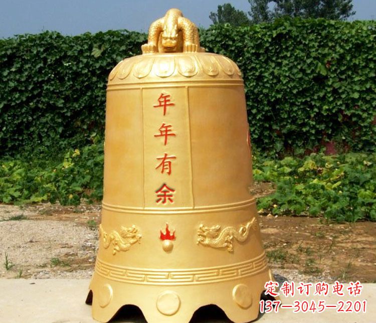 郴州寺庙铜钟雕塑 (2)