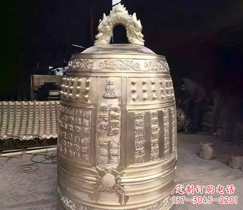 郴州寺庙铜钟雕塑 (3)