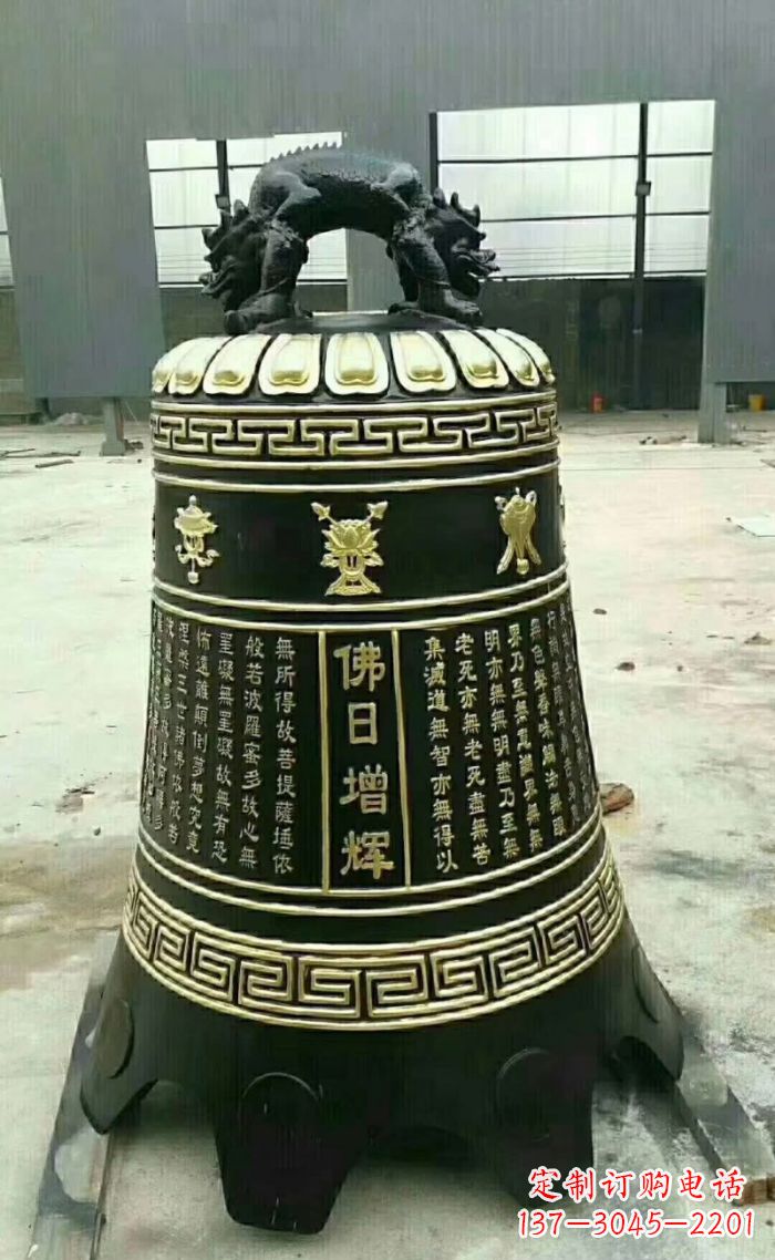 郴州寺庙铜钟雕塑 (6)