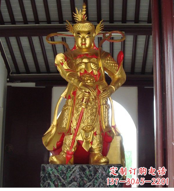 郴州寺庙韦陀菩萨铜雕