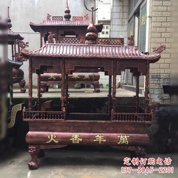 郴州寺庙香火香炉雕塑