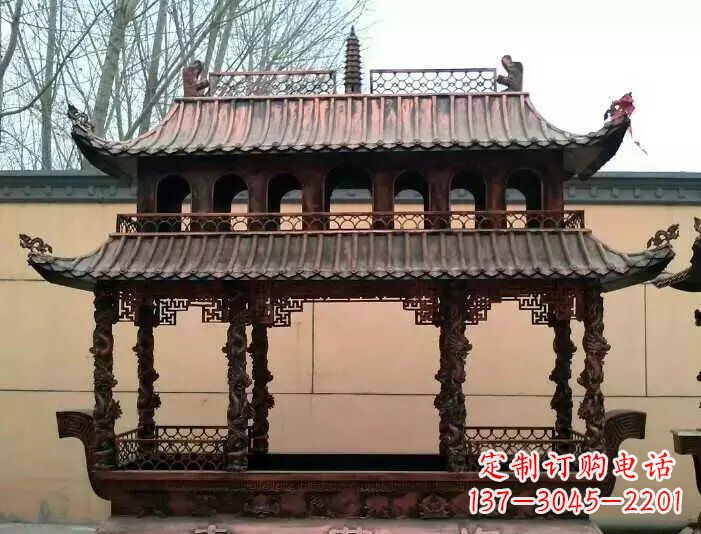 郴州寺庙香炉铜雕 (3)