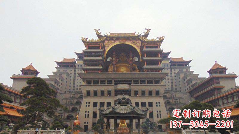 郴州寺庙圆香炉铜雕