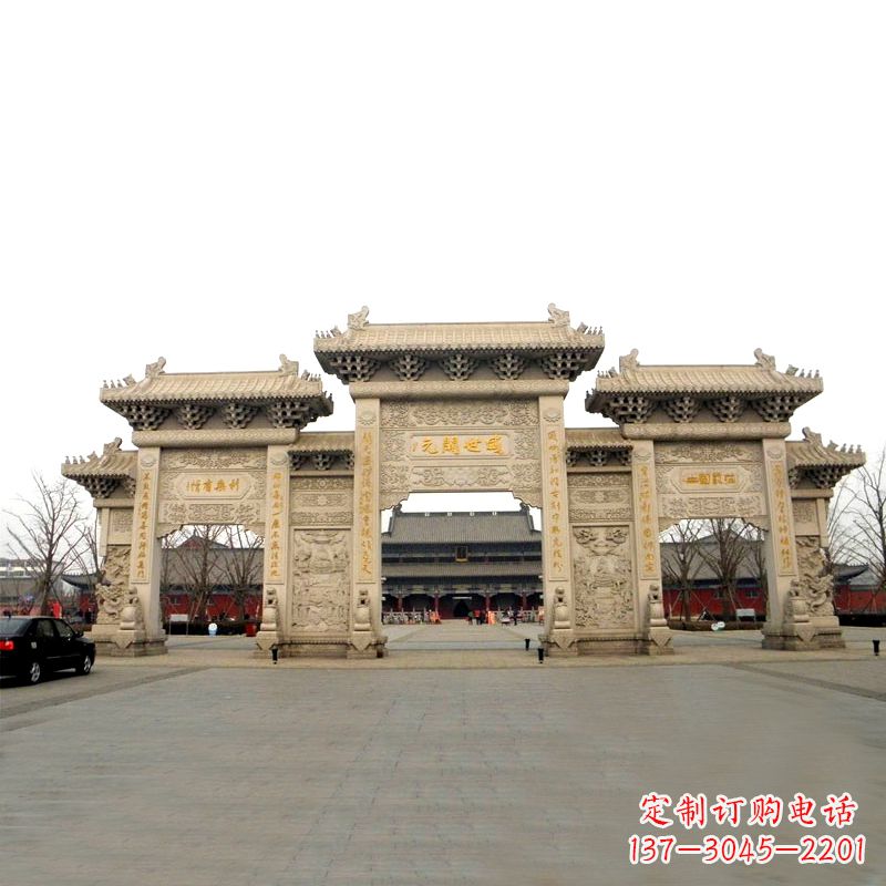 郴州寺院景区石雕牌坊