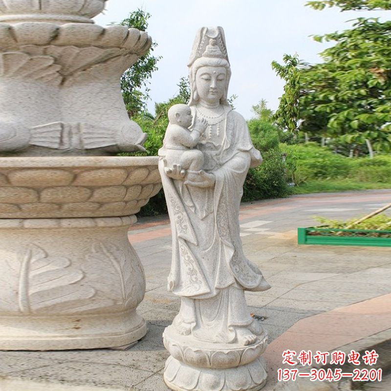 郴州送子观音汉白玉石雕